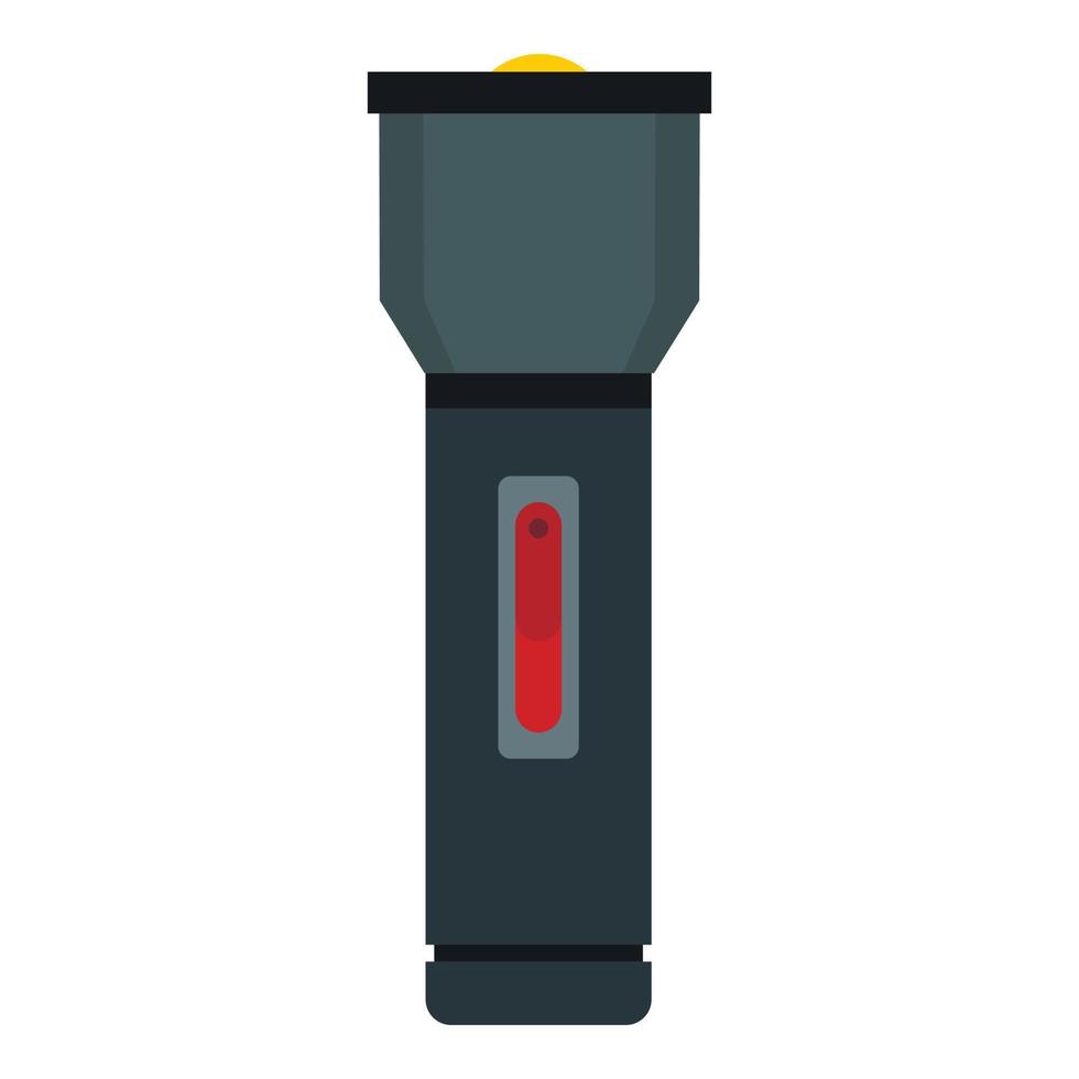 Electric flashlight icon, flat style vector