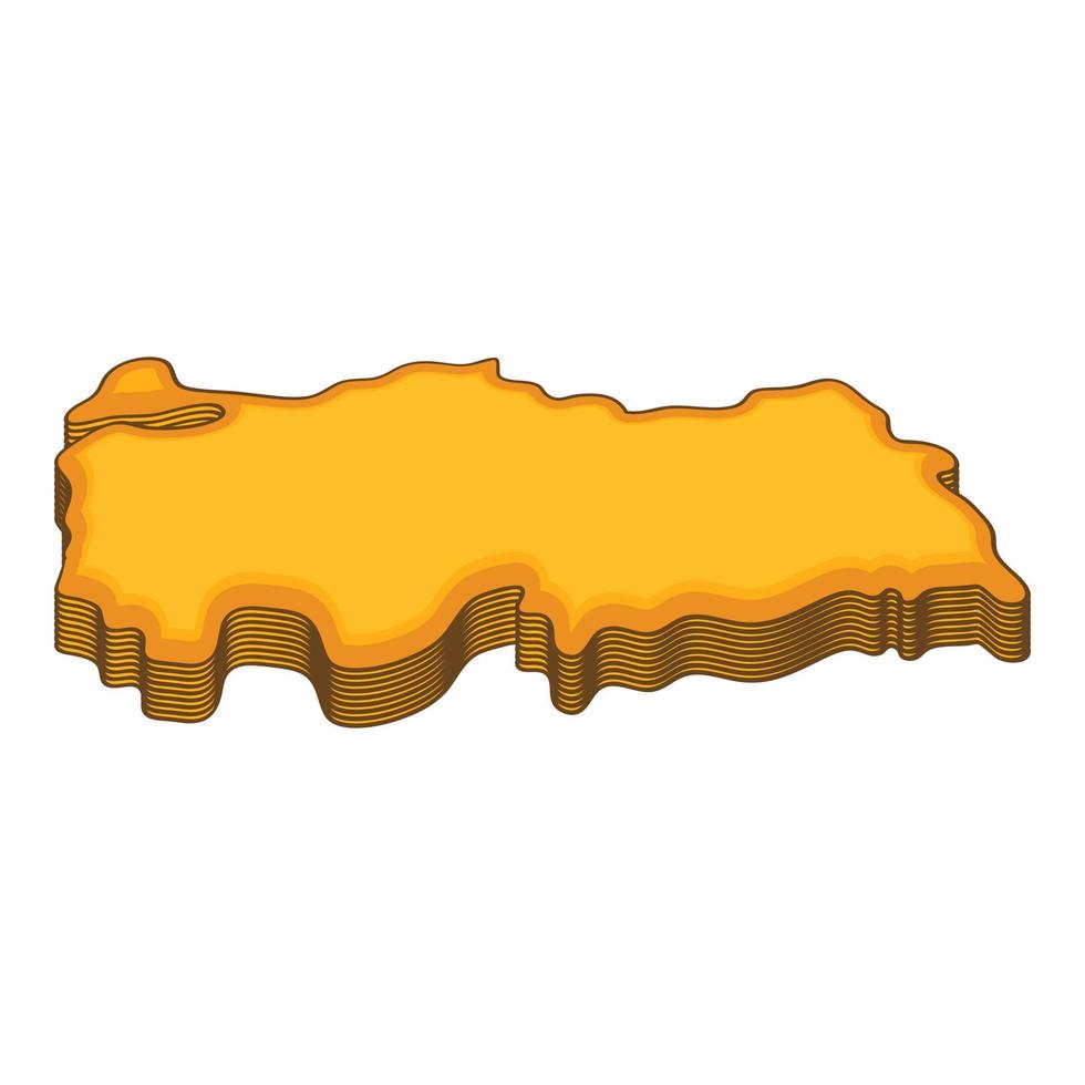 Turkey map icon, cartoon style vector