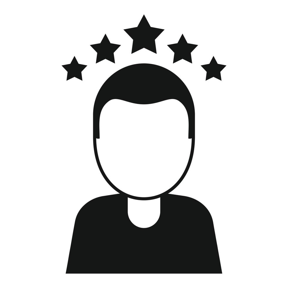 Attestation rating icon, simple style vector