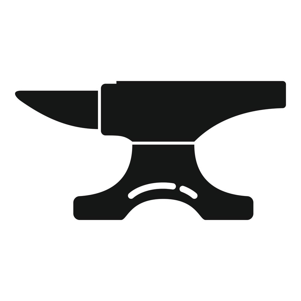 Blacksmith anvil icon, simple style vector