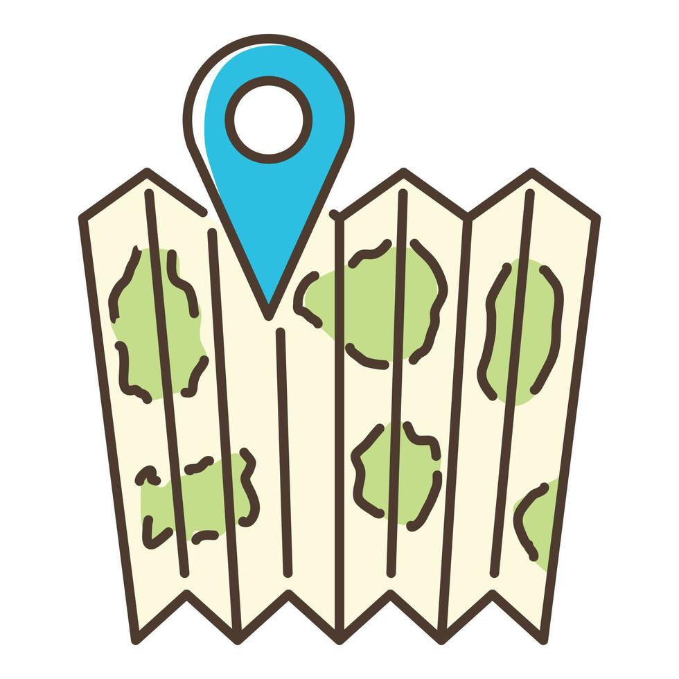 Location map icon, flat style vector