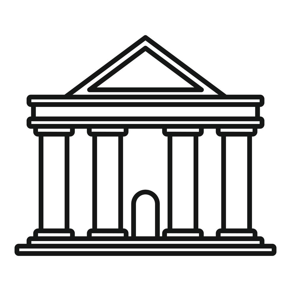 Bank compensation icon, outline style vector