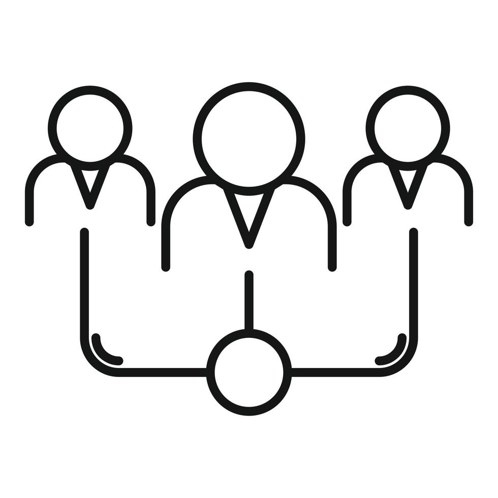 Restructuring team icon, outline style vector