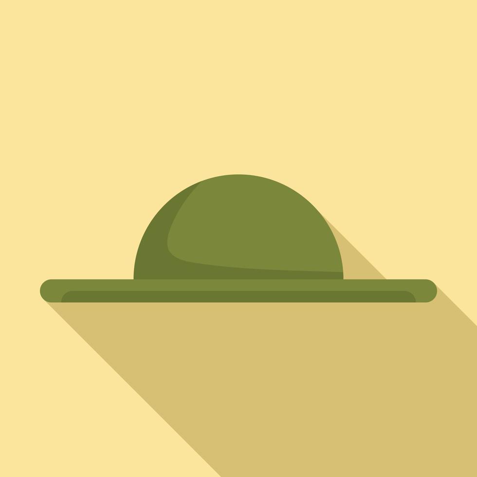 Fisherman wide hat icon, flat style vector