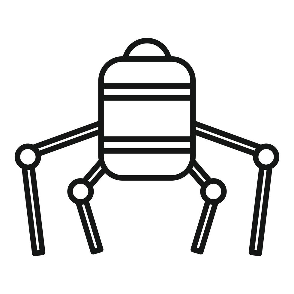 Nano future robot icon, outline style vector