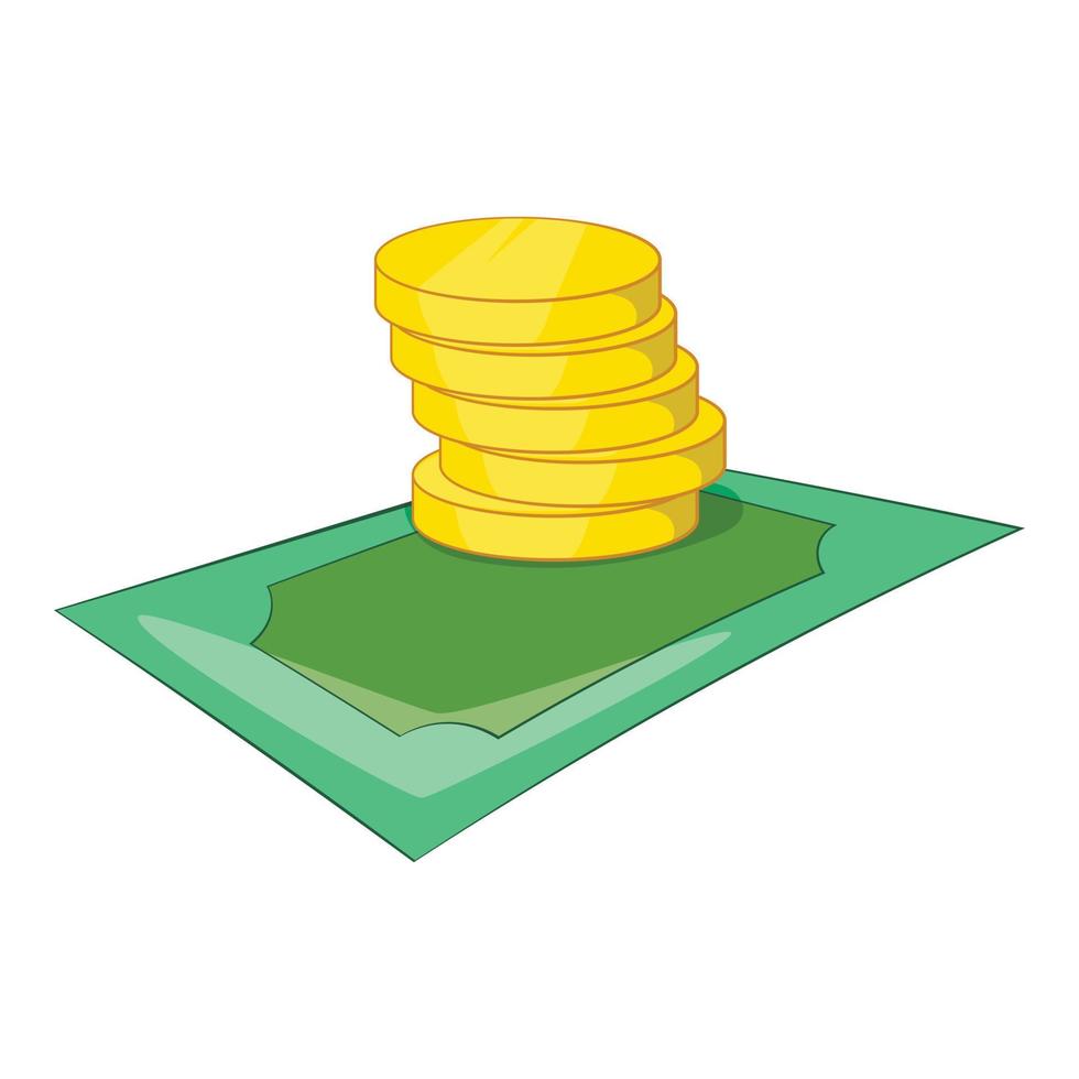 Coins icon, isometric style vector