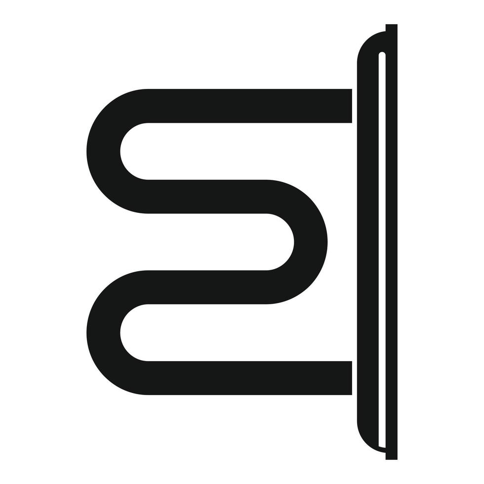 House heated towel rail icon, simple style vector