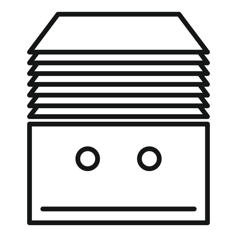 Stack documents icon, outline style vector