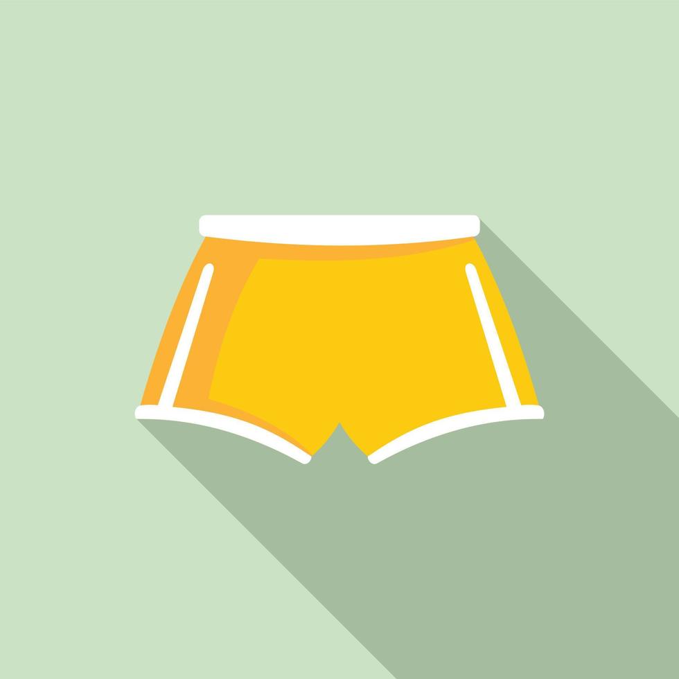 icono de pantalones cortos de lanzamiento, estilo plano vector