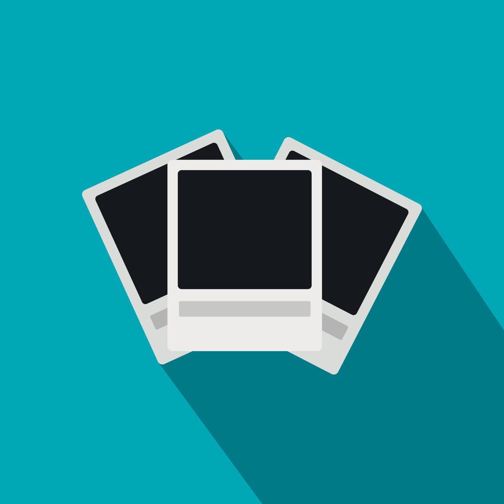 Photo frames icon, flat style vector