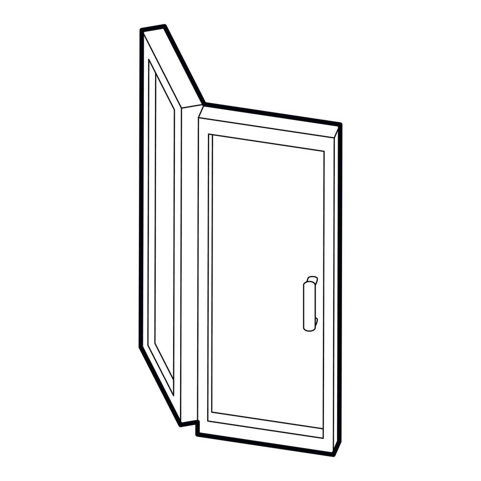 Door icon, outline style vector