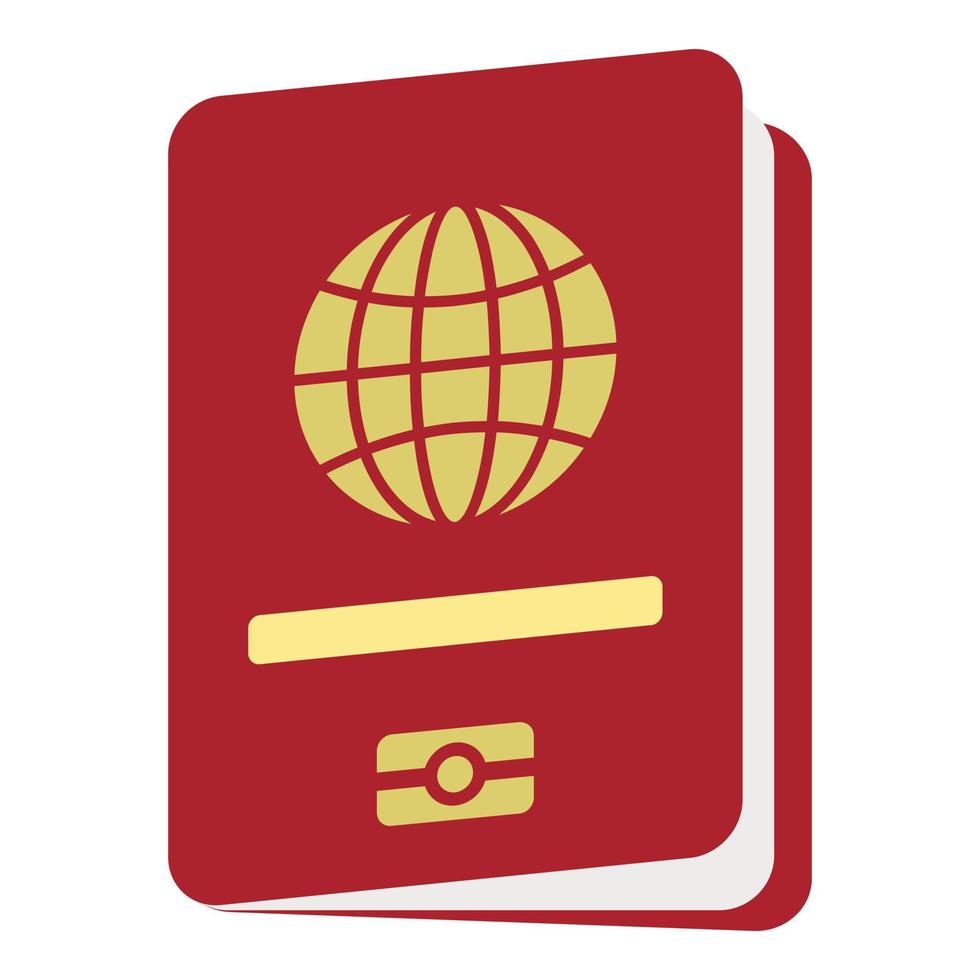 Passport icon, flat style vector