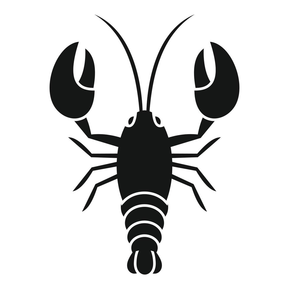 Lobster food icon, simple style vector