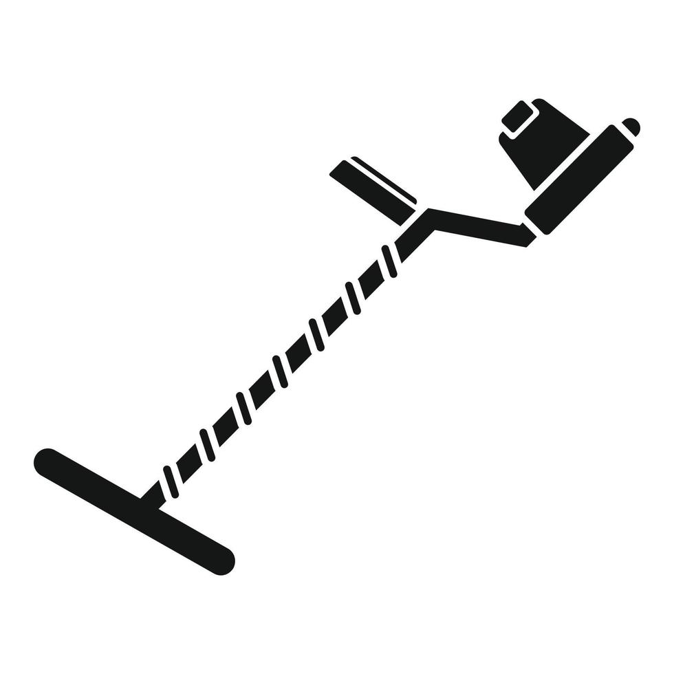 Handle metal detector icon, simple style vector