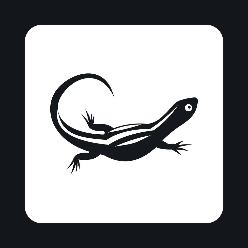 Carnivorous lizard icon, simple style vector