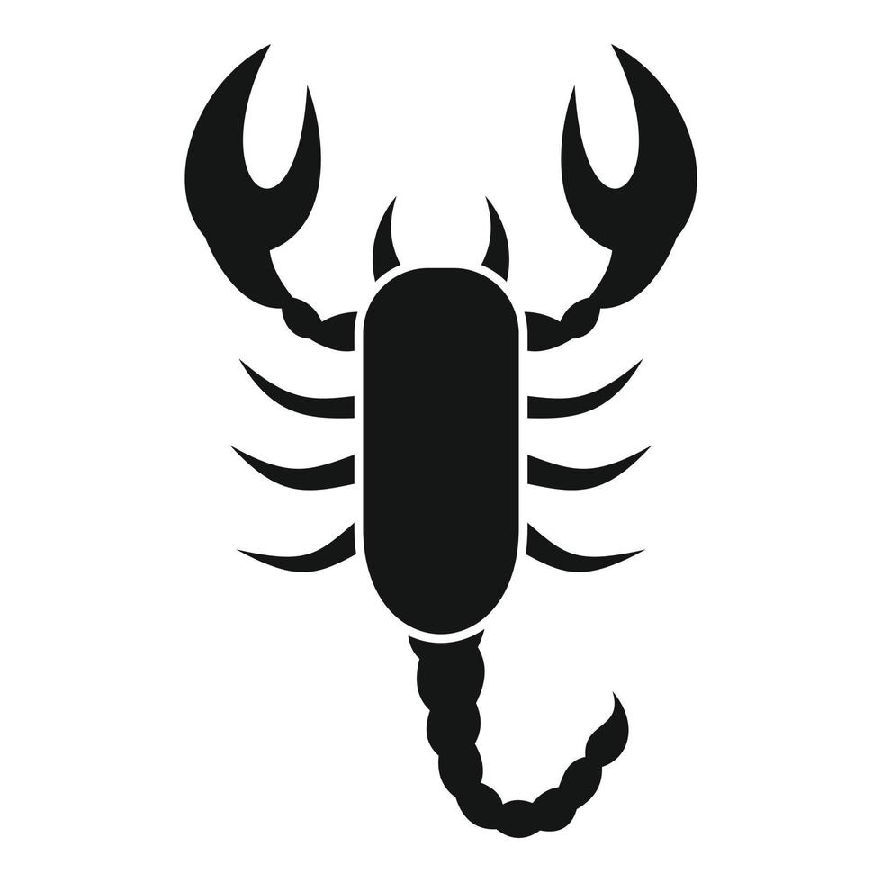 Astrology scorpio icon, simple style vector