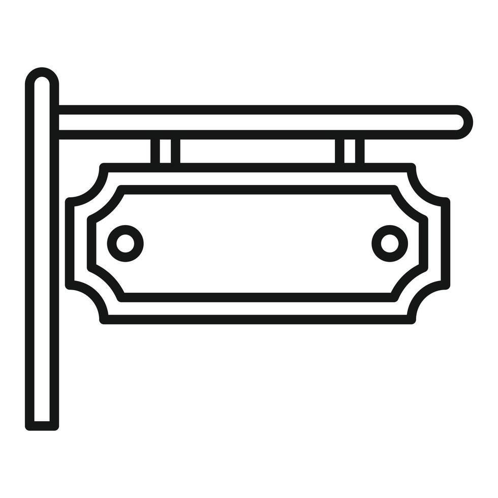 icono del tablero de la calle del herrero, estilo de esquema vector