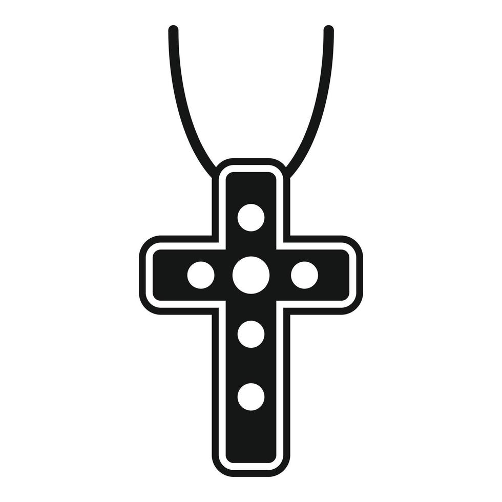 Jeweler cross icon, simple style vector