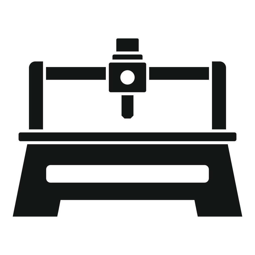 Milling machine tool icon, simple style vector