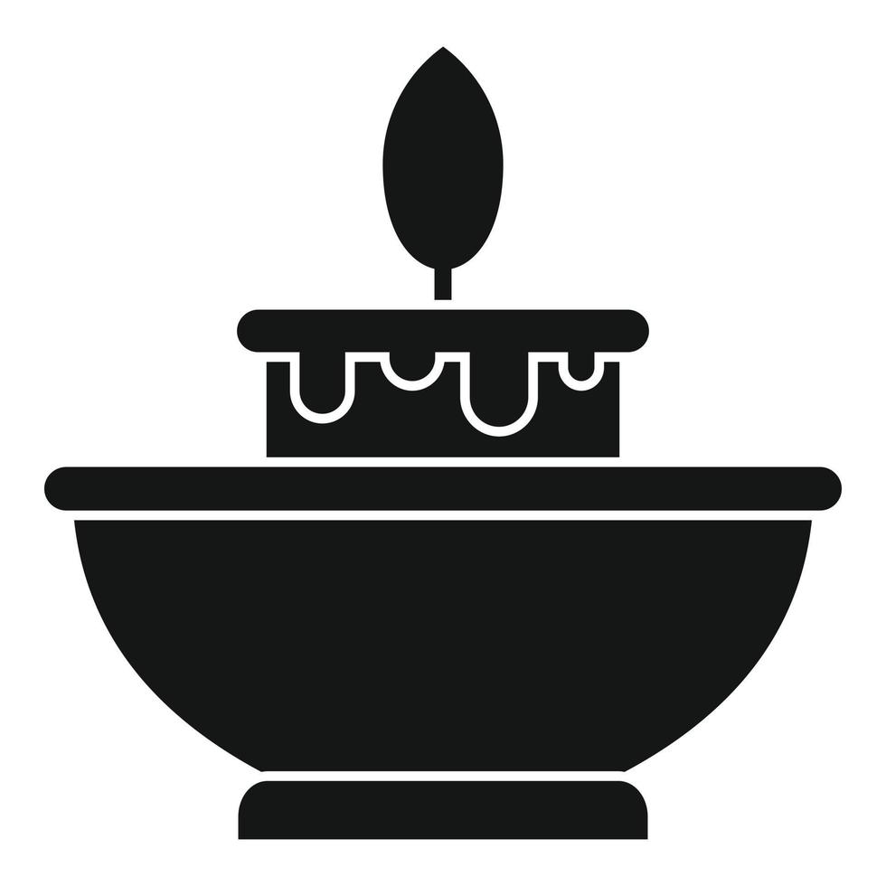 icono de vela de aceites esenciales, estilo simple vector