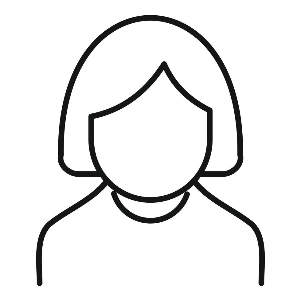 Nursing elderly icon, outline style vector