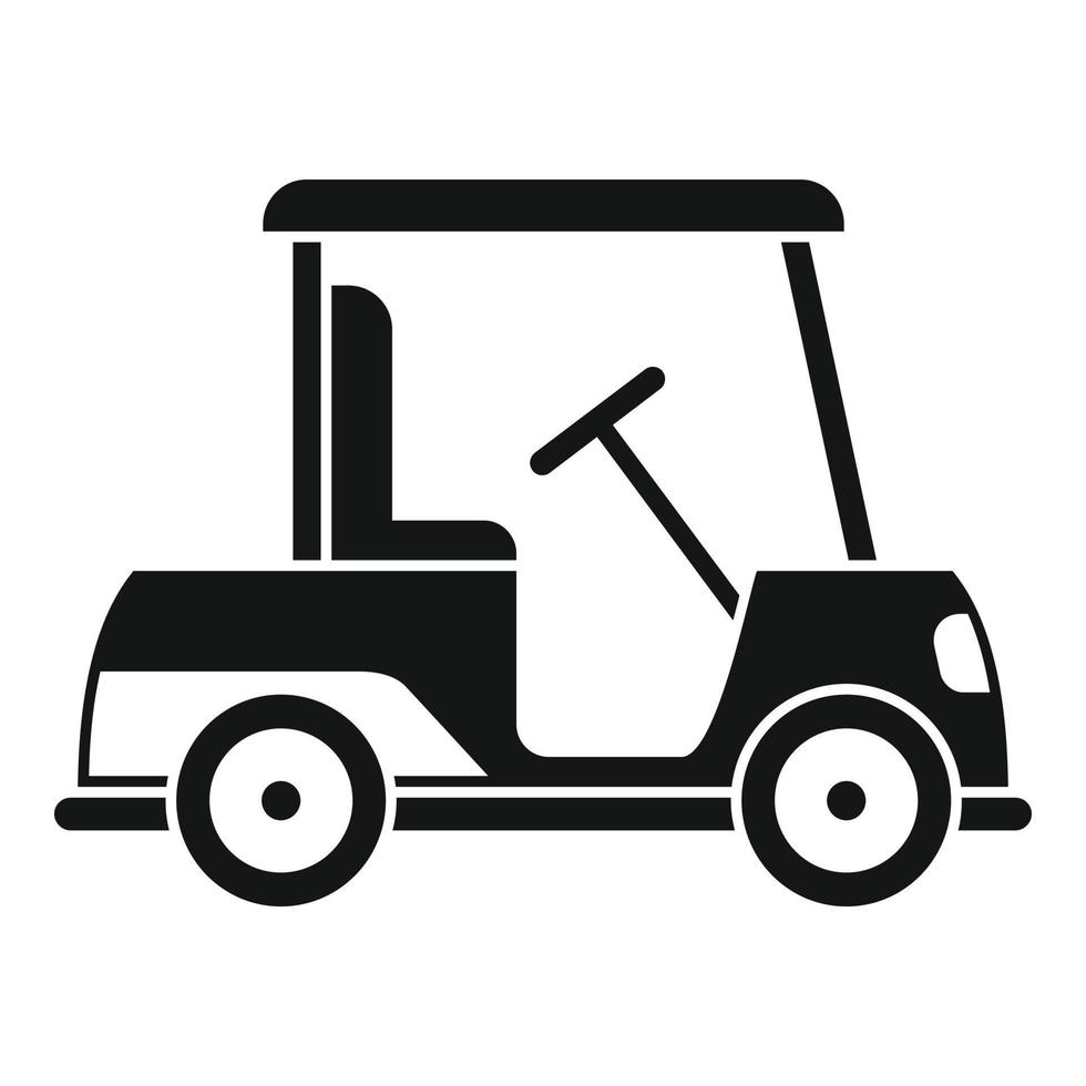 Golf cart activity icon, simple style vector