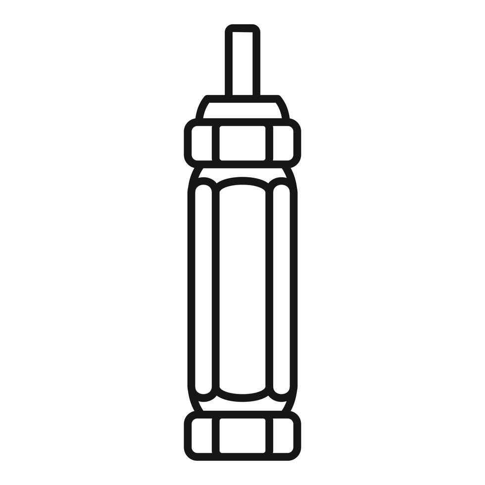 Tire fitting screwdriver icon, outline style vector
