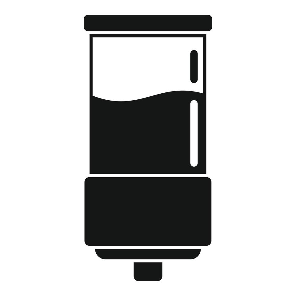 Gel wall dispenser icon, simple style vector