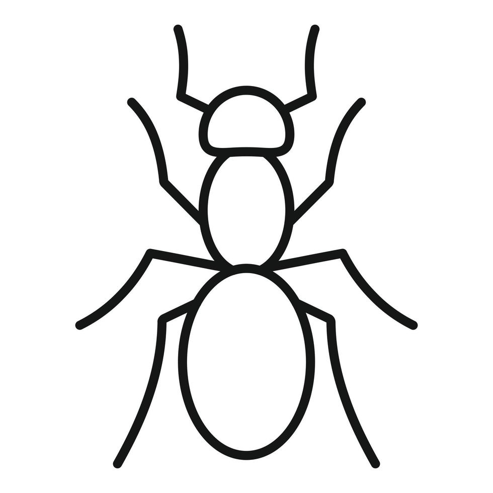 Animal ant icon, outline style vector