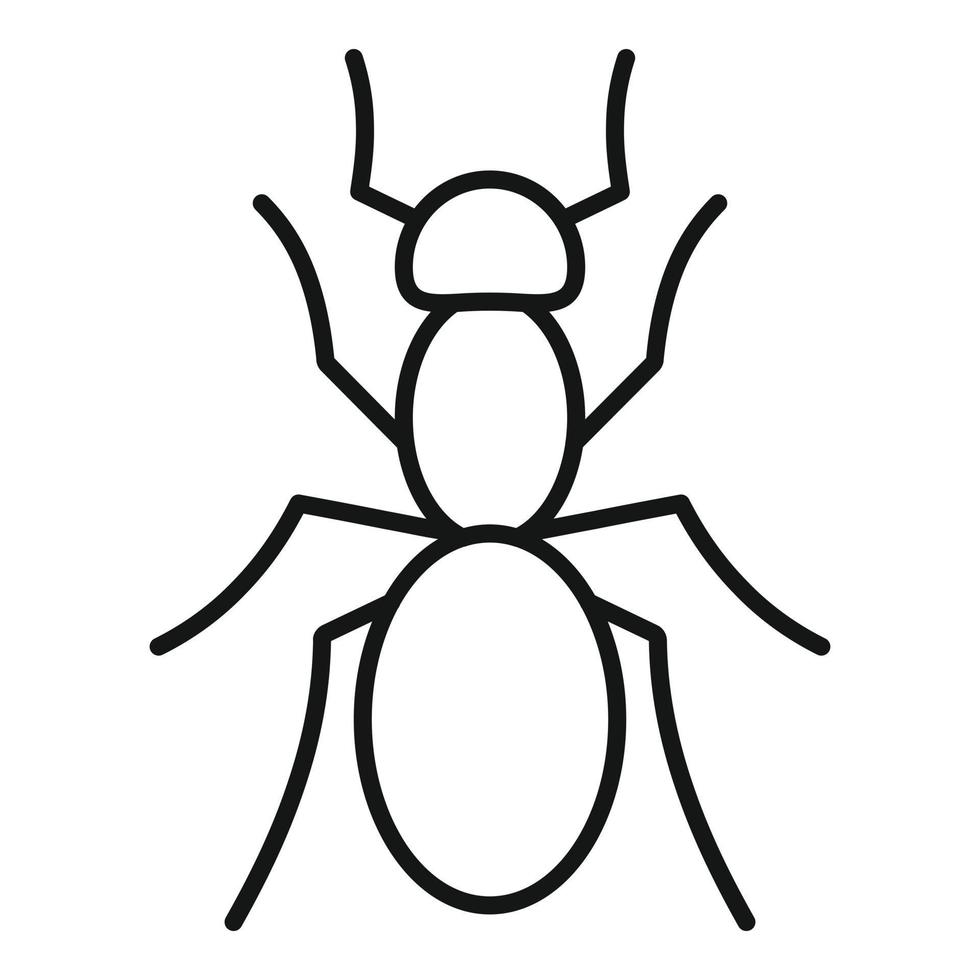 icono de hormiga animal, estilo de contorno vector