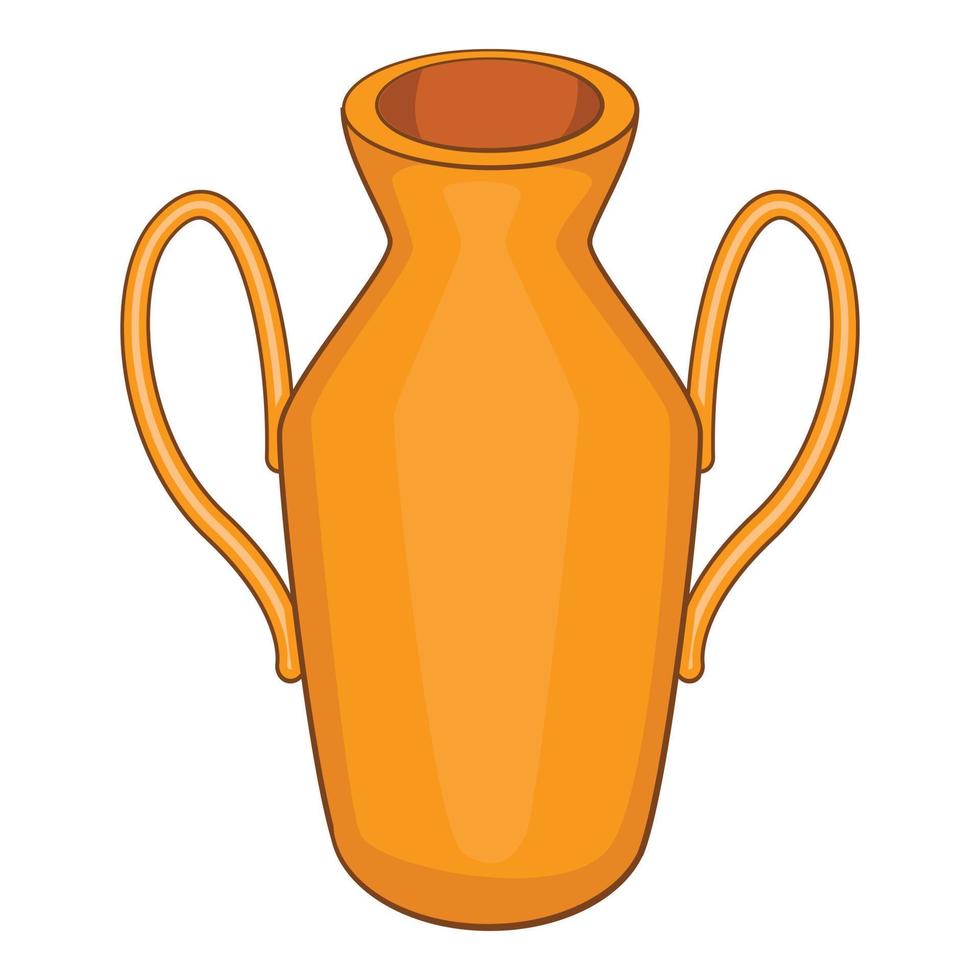 Ancient vase icon, cartoon style vector