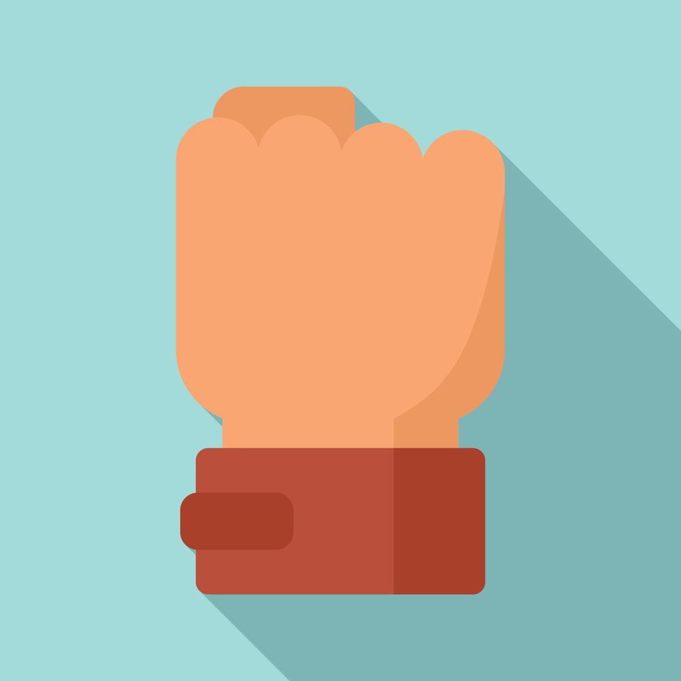 Power fist icon, flat style vector