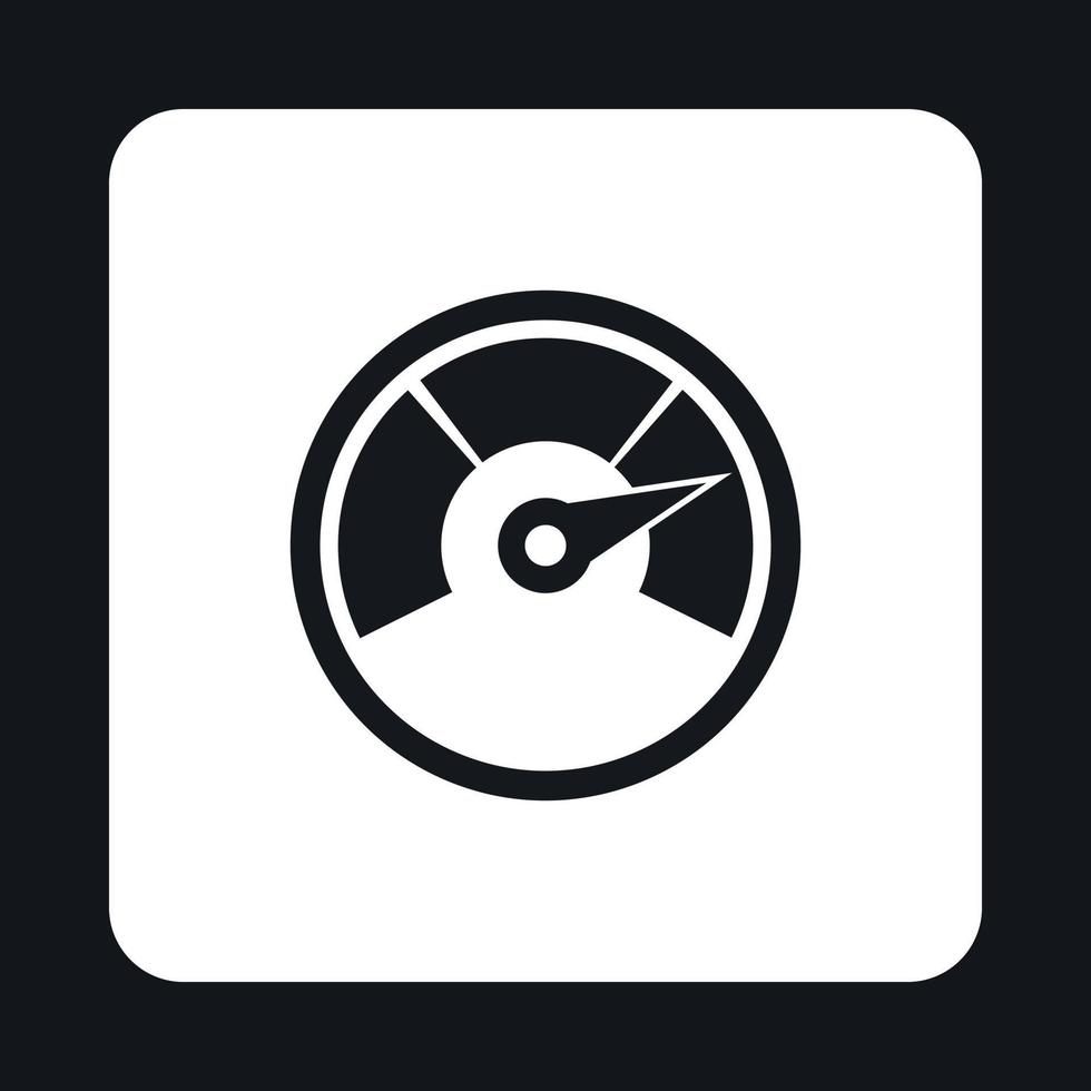 Tachometer icon in simple style vector