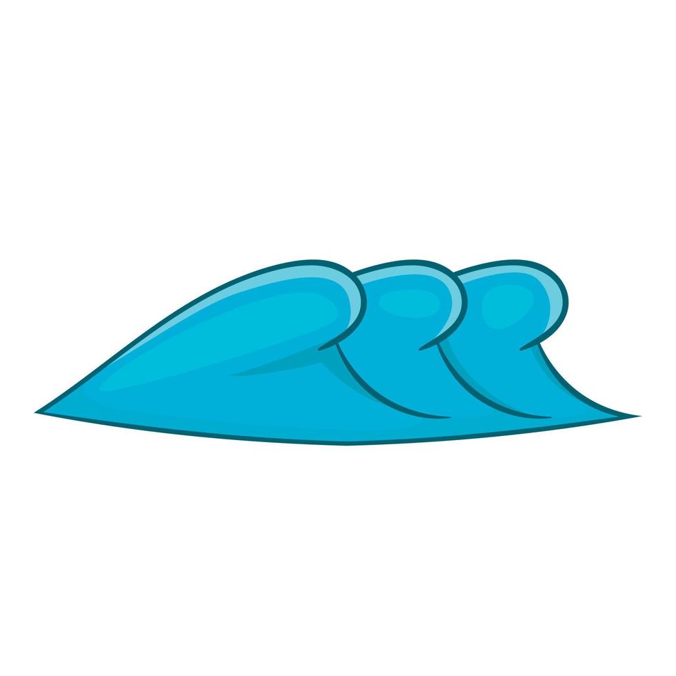 Three waves icon, cartoon style vector