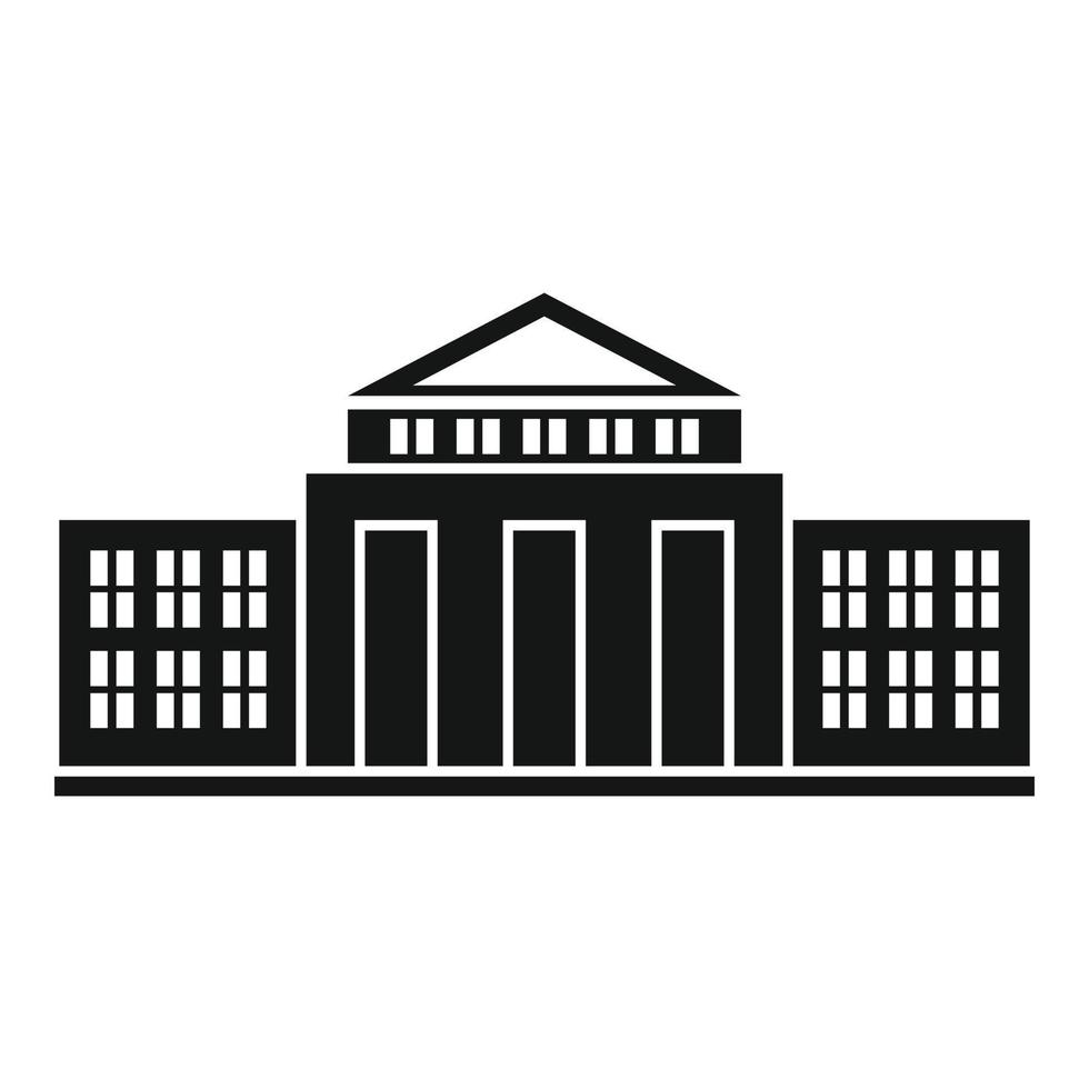 icono de la corte del parlamento, estilo simple vector