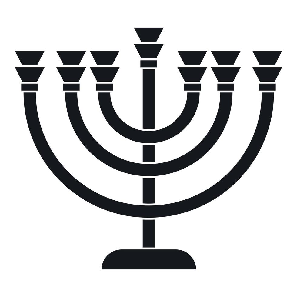 Menorah icon in simple style vector