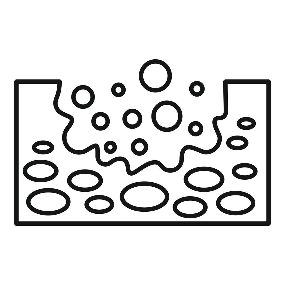 Soil ground icon, outline style vector