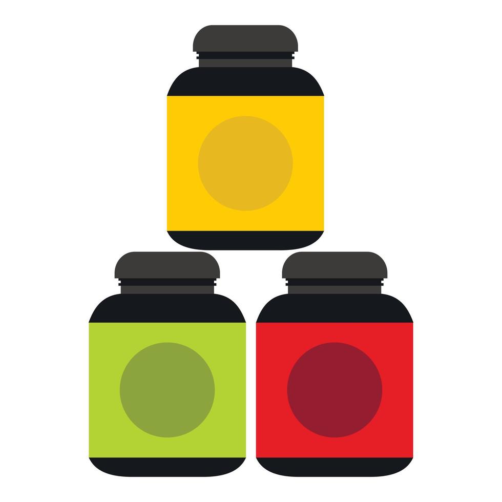 Sports supplements icon, flat style vector