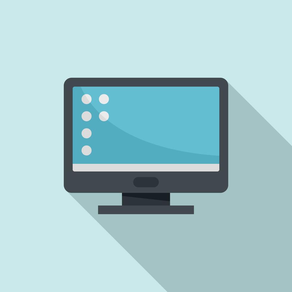 Monitor operating system icon, flat style vector