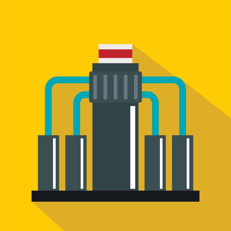 Oil refining icon, flat style vector