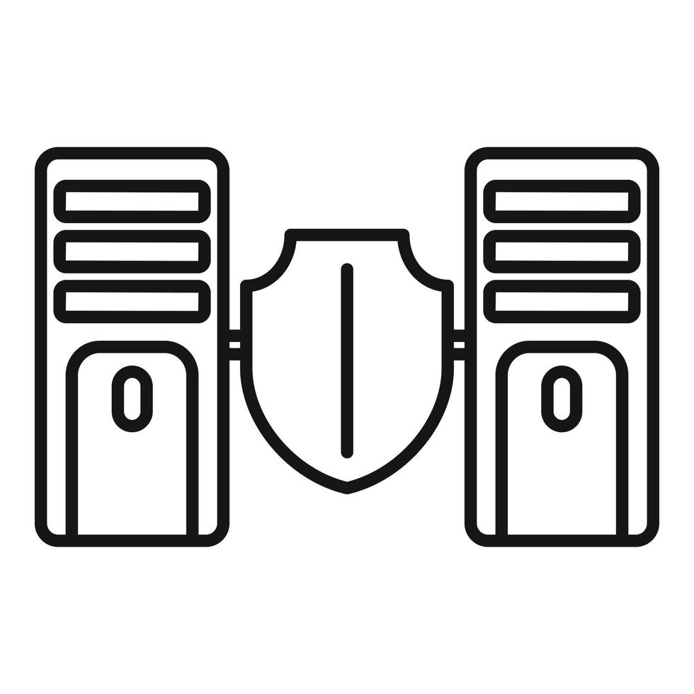 Server authentication icon, outline style 14649363 Vector Art at Vecteezy