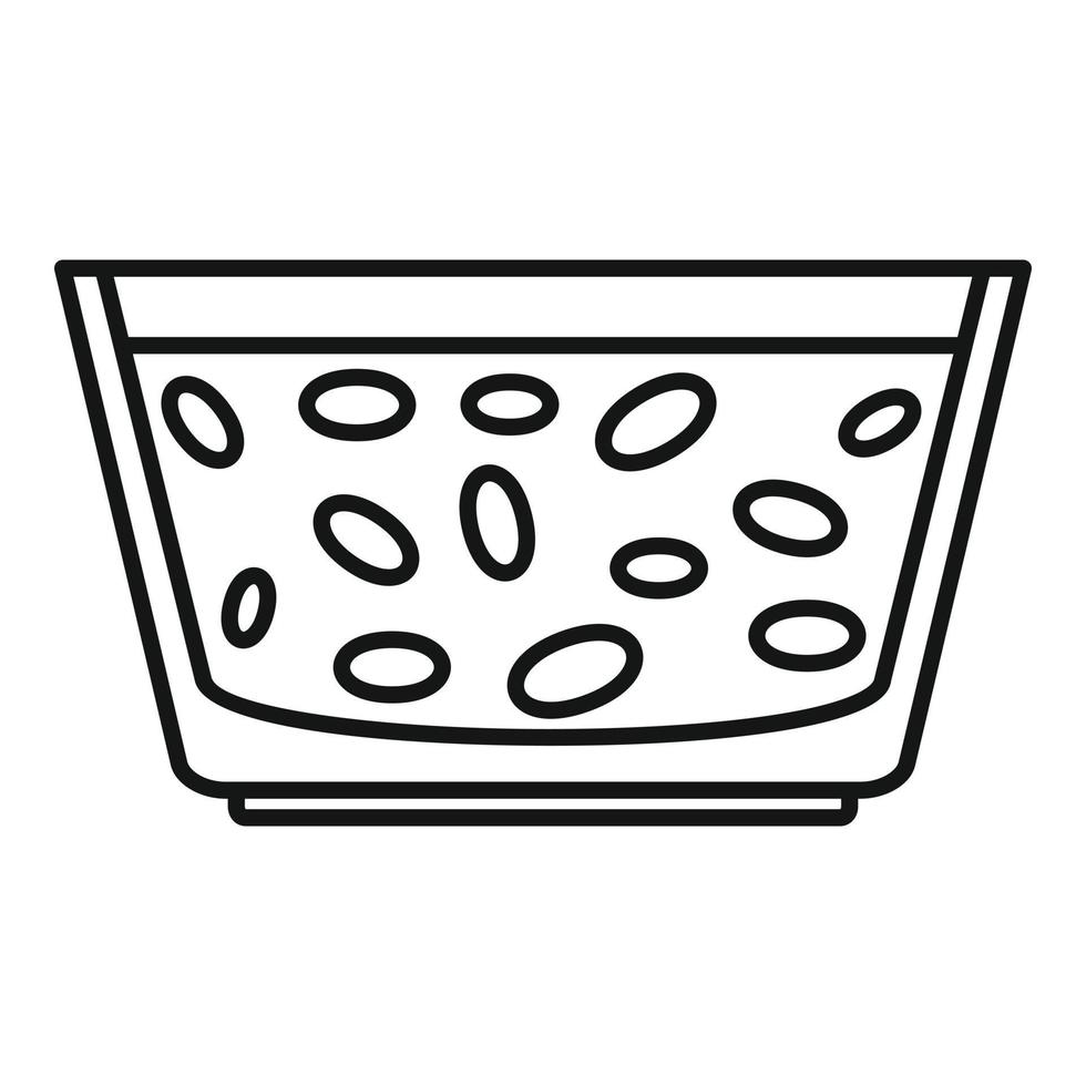 Morning food cereal flakes icon, outline style vector