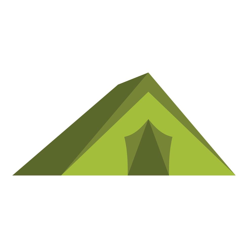 Tourist tent icon, flat style vector