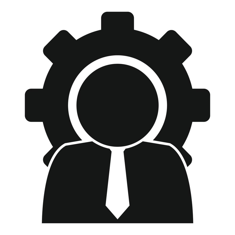 icono de administrador de subcontratación, estilo simple vector