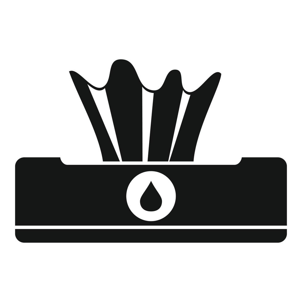 Antiseptic wet napkin icon, simple style vector