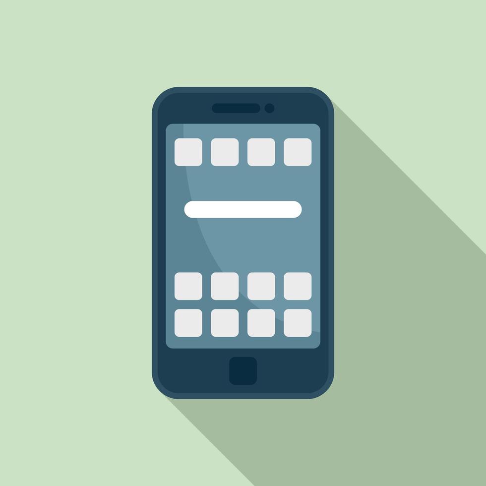 Smartphone software icon, flat style vector