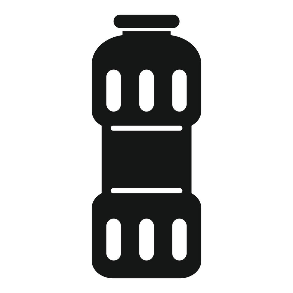 icono de botella de polvo limpio, estilo simple vector