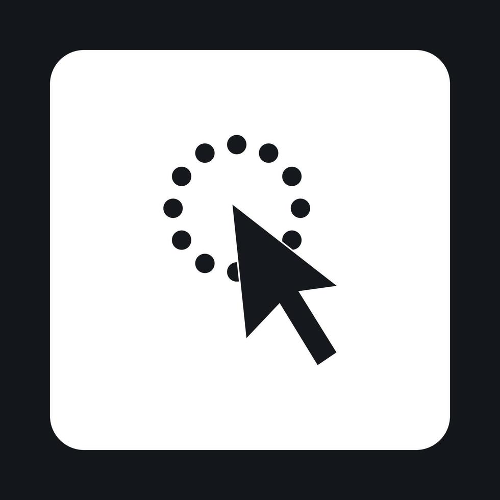 Black cursor icon, simple style vector
