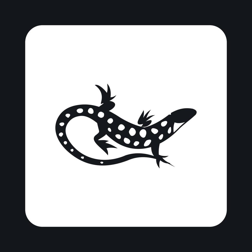 icono de lagarto manchado, estilo simple vector