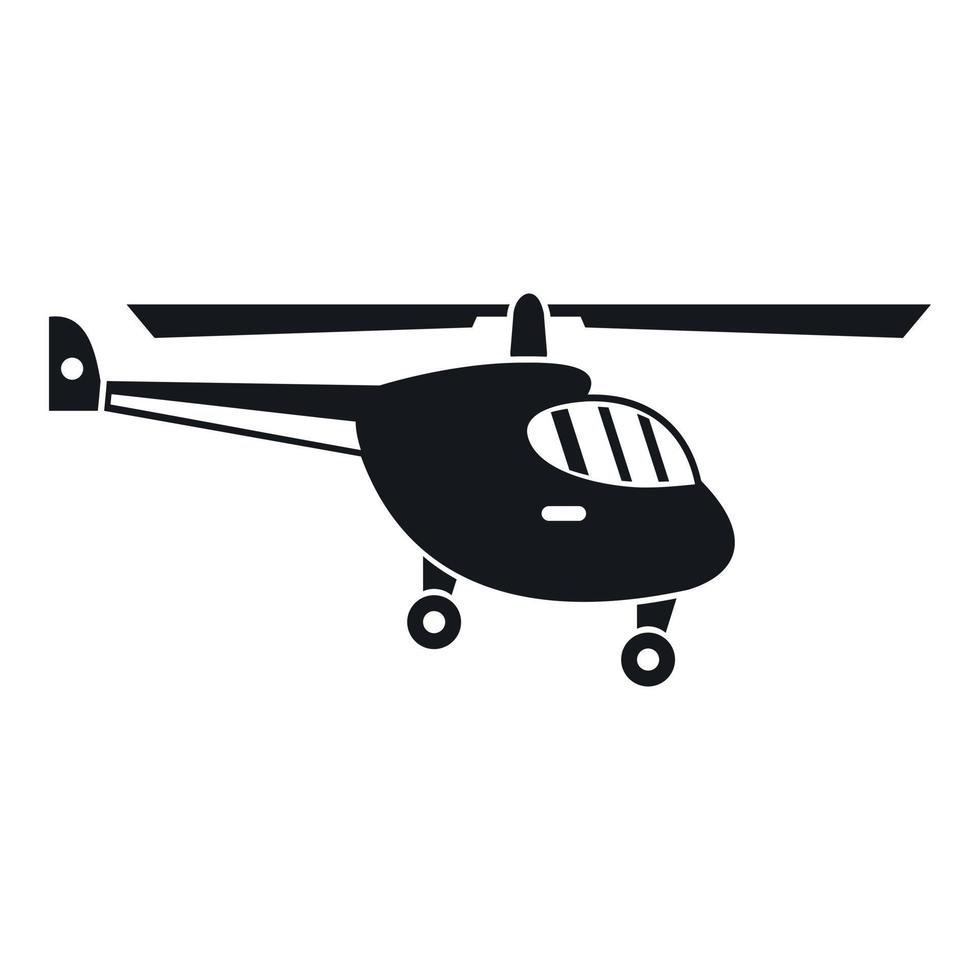 icono de helicóptero, estilo simple vector